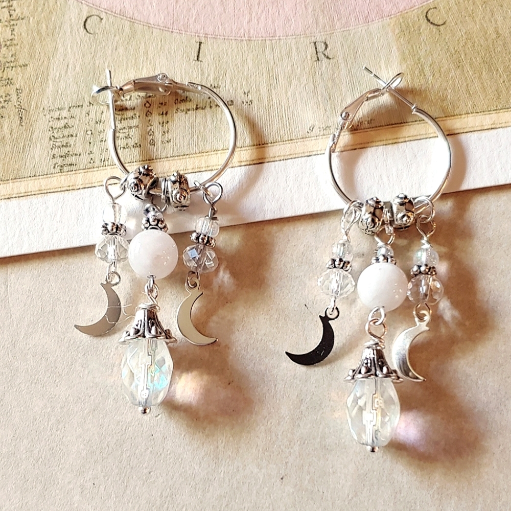 Moonstone Hoops